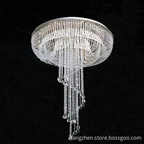 Suspension Wire Crystal Ceiling Light, Suitable for Ceiling Room, Stair and Hotel